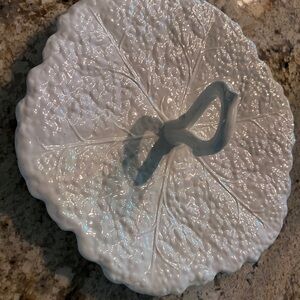 Leaf / cabbage textured Serving Platter